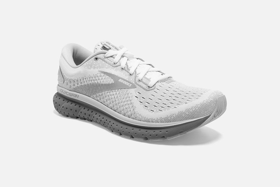 Παπούτσια Για Τρέξιμο Brooks Glycerin 18 Γυναικεια Ασπρα GR361402